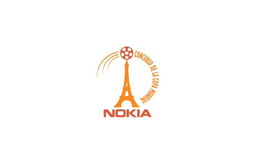Logo for in-house direct mail promotion in South America, win tickets and trip to Soccer World Cup held in France | Nokia, South America