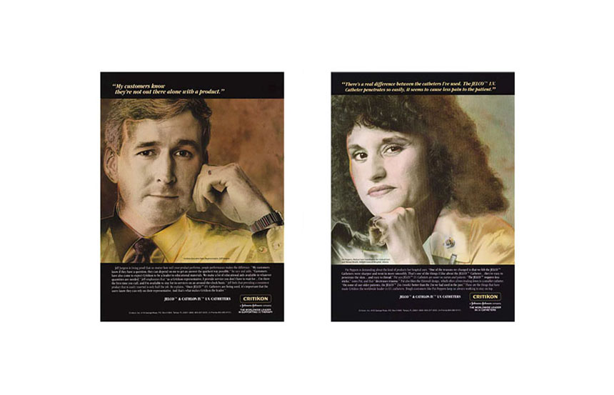 Full page testimonial ads run in trade publications | Critikon