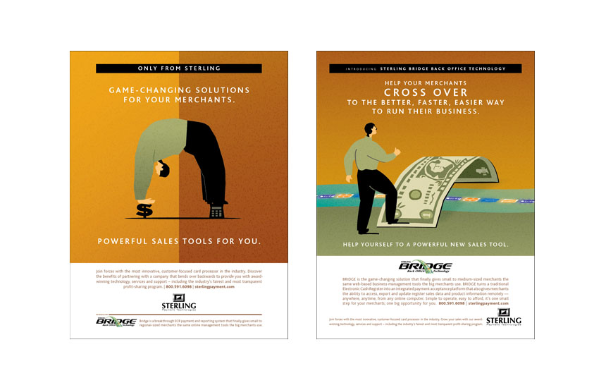 Illustrations & trade ads | Sterling Payment Technologies
