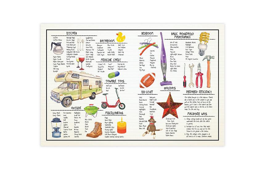 Illustrations and design of magazine spread | Lazydays RV Center