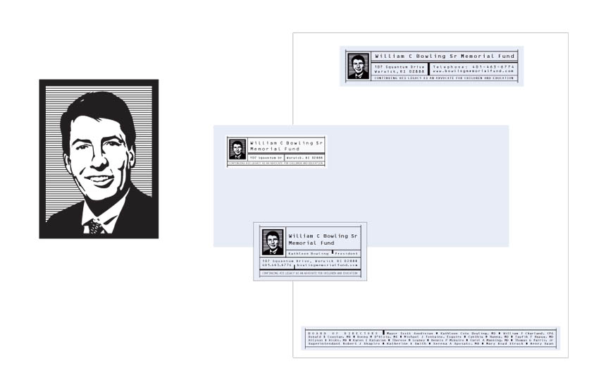 Illustration & stationery system | William C. Bowling Memorial Fund