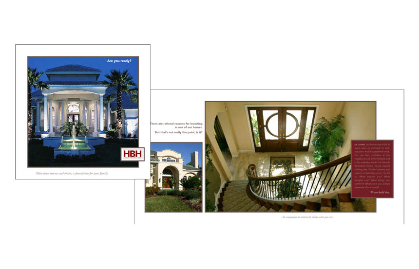 Brochure cover and inside spread | Hannah Bartoletta Homes