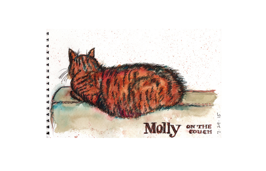 Watching TV with Molly